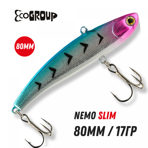 Виб ECOPRO Nemo Slim 80mm 17g 047-Psychedelic Shad