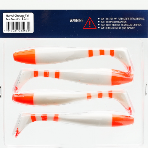 Приманка силиконовая Narval Choppy Tail 12cm #014-Santa Claus фото 2
