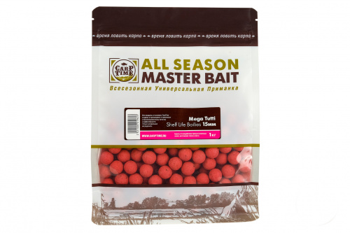 Бойлы тонущие насадочные CarpTime Master Bait Mega Tutti (Мега Тутти) 1кг