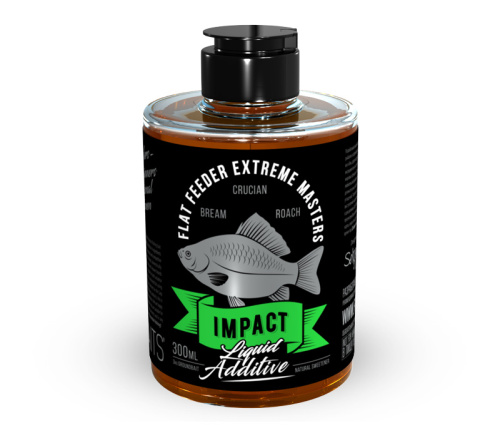FFEM Liquid Additive Impact - жидкая вкусовая добавка с ароматом Impact. Супер сладкий пищевой триггер повышает эффективность прикормки и привлекает рыбу с больших расстояний. Ликвид FFEM Liquid Additive Impact 300ml