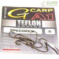Крючки карповые GAMAKATSU G-Carp A-1 Specimen Teflon