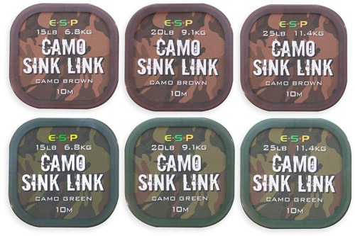 Поводковый материал БЕЗ оплётки ESP Camo Sink Link фото 3