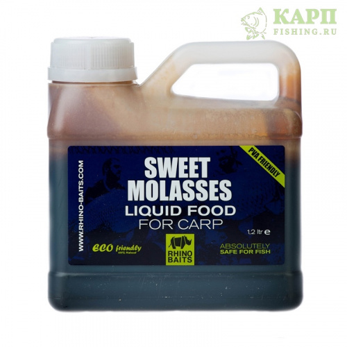 Ликвид для прикормки ПАТОКА Rhino Baits Sweet Molasses 1.2ltr