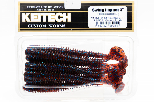 Приманка силиконовая KEITECH Swing Impact 4.5" EA#03 (Grape)