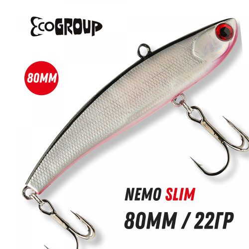 Виб ECOPRO Nemo Slim 80mm 22g 030 Holo Silver Виб ECOPRO Nemo Slim 80mm 22g 030 Holo Silver