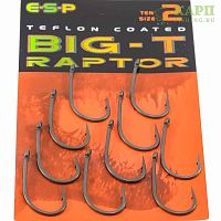 Крючки карповые ESP Big-T Raptor