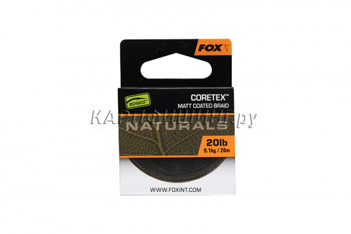 Поводковый материал в полужесткой оплётке FOX Edges Naturals Coretex