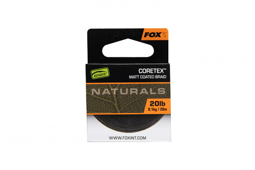 Поводковый материал в полужесткой оплётке FOX Edges Naturals Coretex