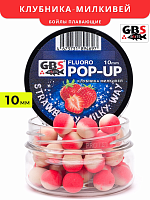 Плавающие бойлы GBS Baits Pop-up Клубника-Милкивей 10мм
