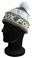 Шапка с помпоном FOX Green & Silver Lined Bobble