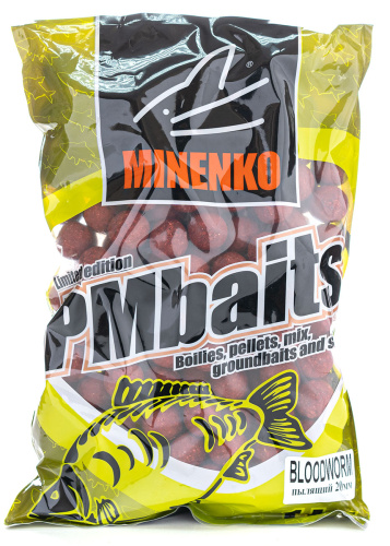 Бойлы Пылящие MINENKO Bloodworm (Мотыль) 1кг. Бойлы Пылящие MINENKO Bloodworm (Мотыль) 1кг.