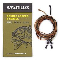 Набор готовых оснасток Nautilus Double Looped & Swivel Army Brick 90см 45lb