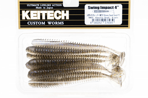 Приманка силиконовая KEITECH Swing Impact 4" #440 (Electric Shad) Приманка силиконовая KEITECH Swing Impact 4" #440 (Electric Shad)