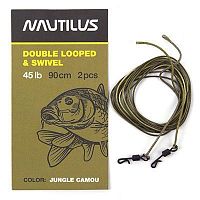 Набор готовых оснасток Nautilus Double Looped & Swivel Jungle Camou 90см 45lb