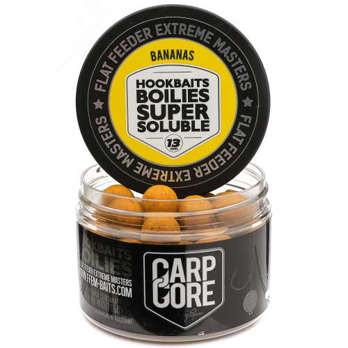 Насадочные пылящие бойлы FFEM Super Soluble Boilies Bananas (ананас и банан) 13mm