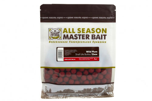 Бойлы тонущие насадочные CarpTime Master Bait Wild Plum (Дикая Слива) 1кг