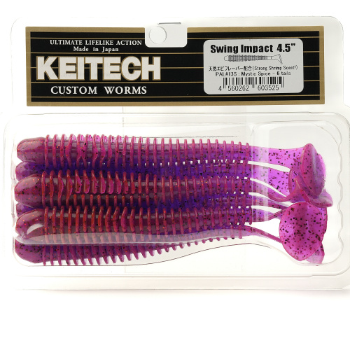 Приманка силиконовая KEITECH Swing Impact 4.5" PAL#13 Mystic Spice