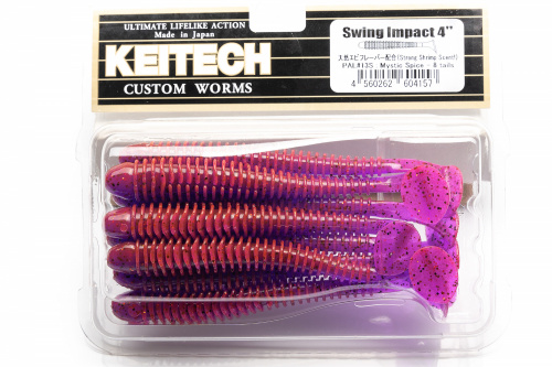 Приманка силиконовая KEITECH Swing Impact 4" PAL#13 (Mystic Spice)