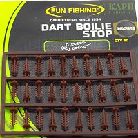 Стопора для быстрой фиксации бойлов FUN FISHING Dart Boilie Stop BROWN