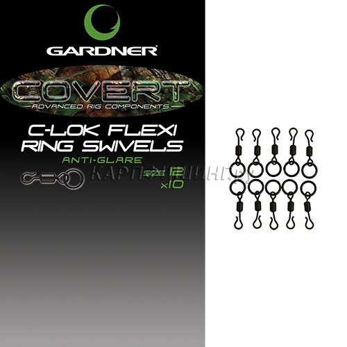 Быстросъемные вертлюжки с колечком GARDNER Covert C-Lok Flexi-Ring Swivel №12 фото 3