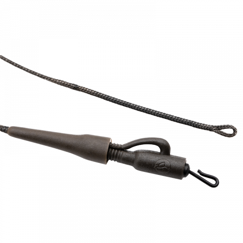 Карповая монтаж "Безопасная Клипса" KORDA Basix Lead Clip Leaders 50cm Camo Green 50lb фото 3