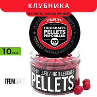 Насадочный пеллетс FFEM Hookbaits Pellets Strawberry 10mm