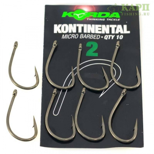 Крючки карповые KORDA KONTINENTAL