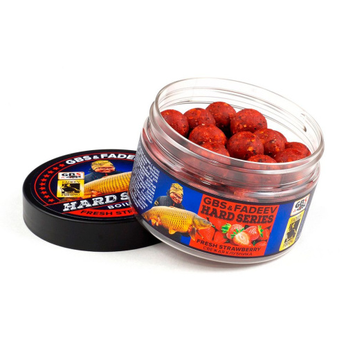 Бойлы Вареные GBS и Fadeev hard series FRESH STRAWBERRY Свежая Клубника 20 мм