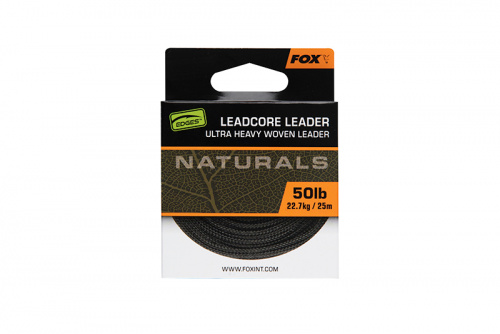 Лидкор FOX EDGES Naturals Leadcore 50lb 25m