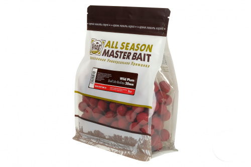 Бойлы тонущие насадочные CarpTime Master Bait Wild Plum (Дикая Слива) 1кг фото 6