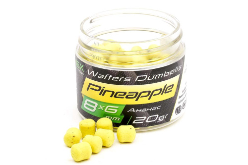 Вафтерсы ZEMEX Wafters Dumbells Pineapple (Ананас) 8x6mm фото 3 Вафтерсы ZEMEX Wafters Dumbells Pineapple (Ананас) 8x6mm фото 3