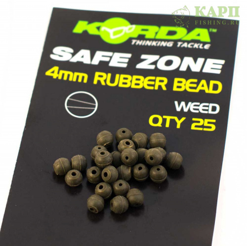 Бусина KORDA Rubber Bead Muddy 4mm GREEN