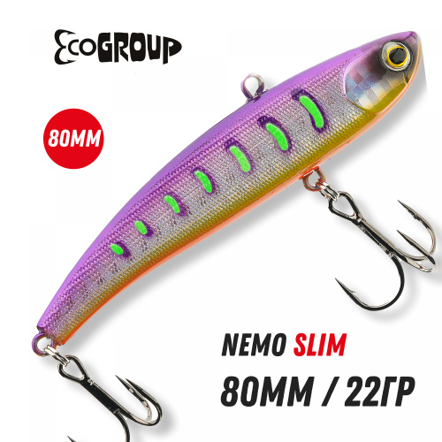 Виб ECOPRO Nemo Slim 80mm 22g 008-Night Seamark Виб ECOPRO Nemo Slim 80mm 22g 008-Night Seamark