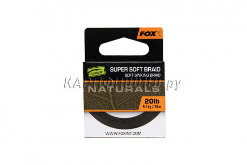 Поводковый материал в мягкой оплётке FOX Edges Naturals Coretex Super Soft