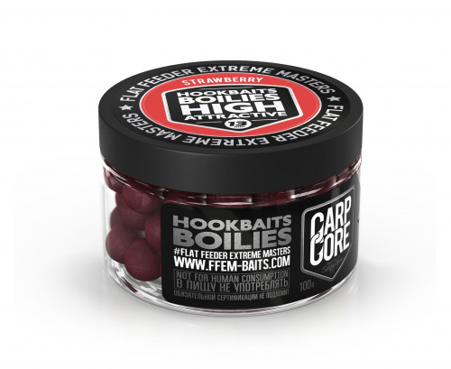 Насадочные бойлы FFEM Hookbaits Boilies Strawberry (клубника) 13mm