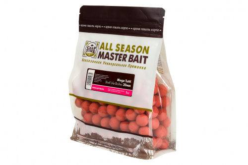 Бойлы тонущие насадочные CarpTime Master Bait Mega Tutti (Мега Тутти) 1кг фото 6