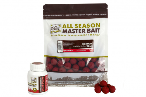 Бойлы тонущие насадочные CarpTime Master Bait Wild Plum (Дикая Слива) 1кг фото 7