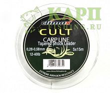 Шок-лидер конусный Climax CULT Tap.Shock Leader 5x15m 0,28-0,50mm /12-30lb 