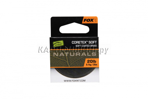 Поводковый материал в мягкой оплётке FOX Edges Naturals Coretex Soft