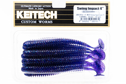 Приманка силиконовая KEITECH Swing Impact 4" EA#04 (Violet)