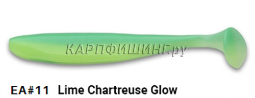 Приманка силиконовая KEITECH Easy Shiner 3.5" EA#11 (Lime Chartreuse Glow)