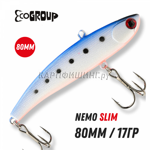 Виб ECOPRO Nemo Slim 80mm 17g 085-Milk Blue Shad