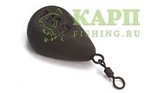 Грузило Nautilus Flat Pear Swivel Green 3oz - 85гр