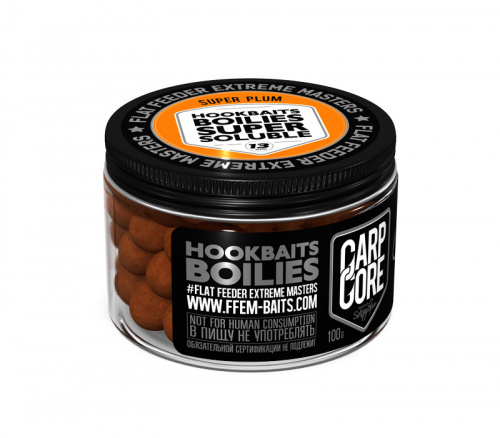 Насадочные пылящие бойлы FFEM Super Soluble Boilies Super Plum (слива) 13mm