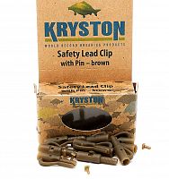 Безопасные клипсы со стопором Kryston Safety Lead Clip Brown (Коричневые)