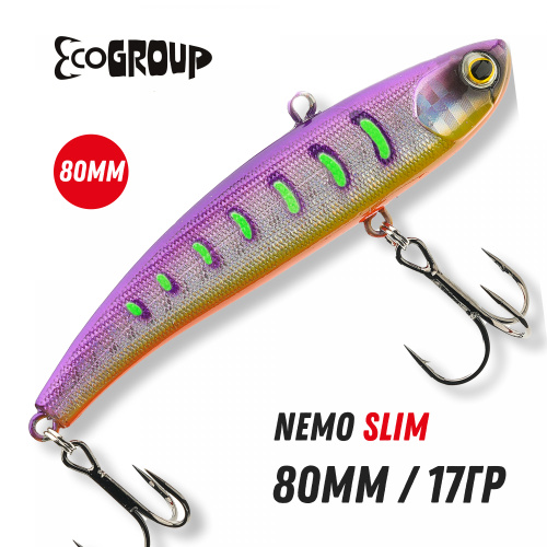 Виб ECOPRO Nemo Slim 80mm 17g 008-Night Seamark Виб ECOPRO Nemo Slim 80mm 17g 008-Night Seamark