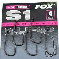 Крючки карповые FOX S1 Kuro Hook