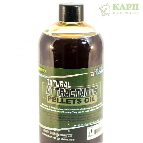 Fun Fishing Natural Attractant PELLET OIL 500ml - жидкий аттрактант ФОРЕЛЬ