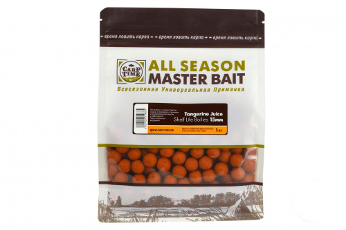 Бойлы тонущие насадочные CarpTime Master Bait Tangerine Juice (Мандариновый Сок) 1кг