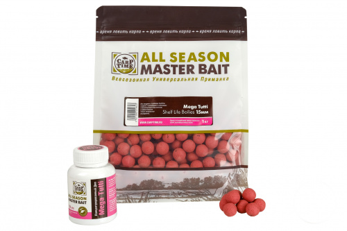 Бойлы тонущие насадочные CarpTime Master Bait Mega Tutti (Мега Тутти) 1кг фото 3